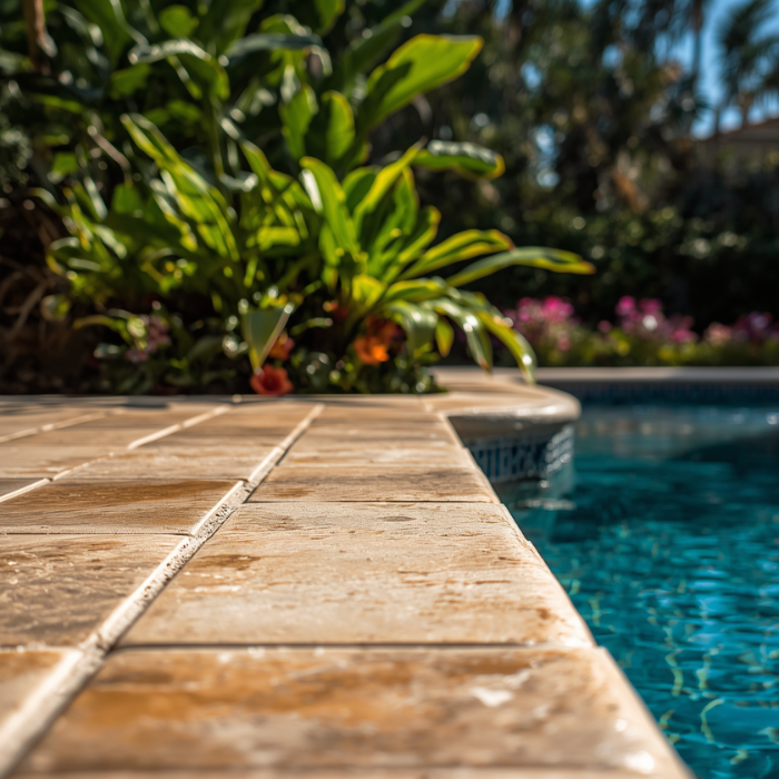 Margelles de piscine à Mougins